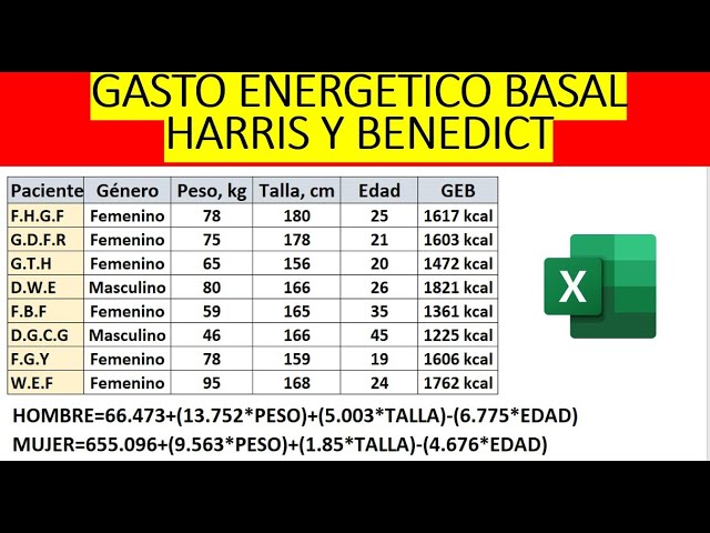 Gasto energetico basal formula: ¿Cómo calcularlo?